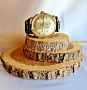 Orologio automatico uomo BULOVA DATE KING quadrante lino bicolore 1970, pulito, revisionato - Foto 1 di 10