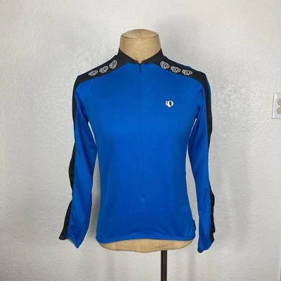 VTG Pearl Izumi Cycling Shirt Style 4515 Mens Medium Blue Black Long-Sleeve Top - Image 1 of 4