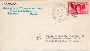 Belfast und Mooshead Lake RR Belfast & Burnham (Maine) RPO 1948 - Bild 1 von 1
