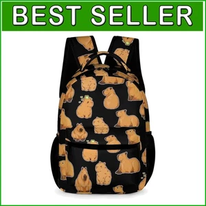 Durable Kids Polyester Backpack with Multi-Compartment Design - Capybara Style - Picture 1 of 9