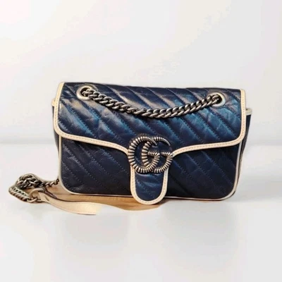 Небольшая сумка через плечо Gucci Double G Marmont - Изображение 1 из 4