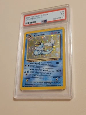 Vaporeon - Pokemon Jungle #12 - Excellent PSA 5 - Eeveeloution - Image 1 of 4