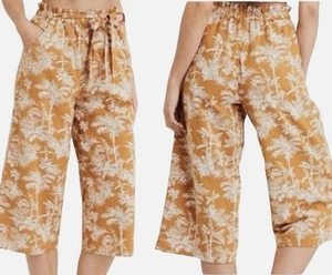 American Eagle Wide Leg Caprihose gefüttert Gr. Medium Toile Leinen leicht Resort. - Bild 1 von 11