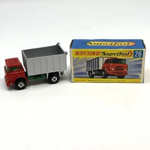 Vintage 1970 Lesney Matchbox Superfast #26 GMC Tipper Truck Original Box England - Picture 1 of 22