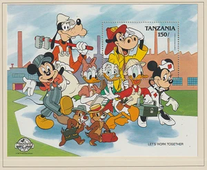 Disney Tanzania 1988 60 Años Mickey Mouse Bloque MiNr 79 MNH. - Imagen 1 de 1