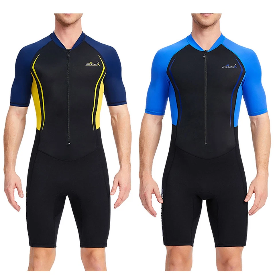 Männer 1.5mm Neopren Sport Badeanzug Bodysuit Tauchen Wetsuit Schnorcheln Surfen - Bild 1 von 1