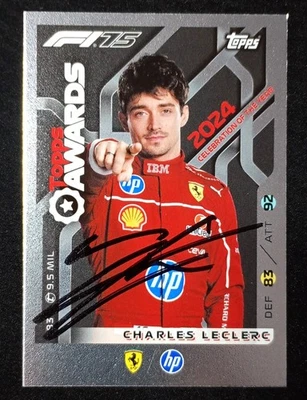 F1 CARD Topps autografo CHARLES LECLERC FERRARI hand SIGNED awards - Immagine 1 di 2