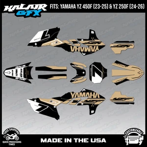 Graphics Kit for Yamaha YZ450F (2023-25) and YZ250F (2024-26) Legend - Tan - Foto 1 di 4