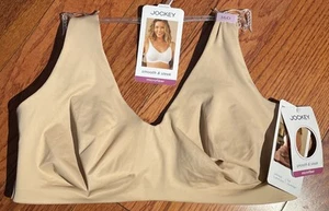 NWT Womens Suntan Jockey Smooth & Sleek Microfiber Wirefree Bra Size 36D - Picture 1 of 12