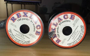 Neon Yellow & Baby Blue Plastic Rexlaces 100 Yards - Picture 1 of 4