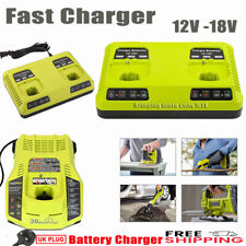 2 Ports Fast Charger for Ryobi 6A P117 Dual Chemistry 18V ONE+ Battery Charger