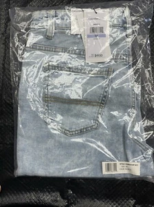 Calvin Klein Workwear Stretch Denim Shorts Boys' 18 Natural Loose Fit Button Zip - Picture 1 of 2
