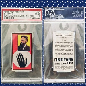 ⭐ 1965 Fine Fare Tea Inventors WILHELM KONRAD RONTGEN X-Ray PSA 9