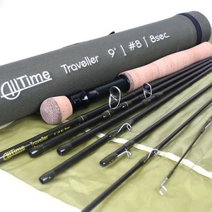 Caña de pesca con mosca de viajero de todos los tiempos 9 pies 8pcs caña de acción rápida con tubo de caña de cordura - Imagen 1 de 12