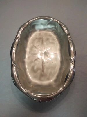 Bandeja de servidor vintage WMF Ikora 570 6578 EPBrass Alemania plateada Starburst   Foto 1 de 4