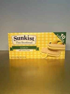 🟡 Nuovo Limited SUNKIST Limone con crema al limone giallo sottile shortbread 8,4 oz - Foto 1 di 2