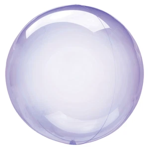 Anagram PURPLE Crystal Clearz Bubble Balloon 18'-22' #8285111 - F1A - Picture 1 of 2