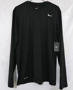 T-shirt Nike Legend 2.0 uomo grande nera manica lunga sportiva nuova con etichetta 727980 - Foto 1 di 8