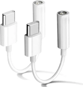 2 PACK USB Type C à 3,5 mm câble adaptateur prise casque femme blanc - Photo 1 sur 8