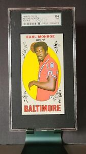1969 Topps Earl Monroe SGC 84 Rookie - Classic old SGC label