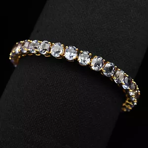 Estate Color Change Alexandrite 38Ct 925 Sterling Silver Gold Vermeil Bracelets - Picture 1 of 10