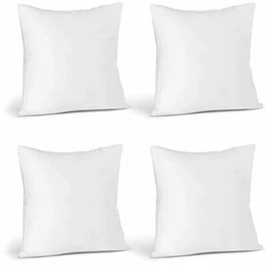 Bedding Throw Pillows Insert (Pack of 4, White) - 18 x 18 Inches Bed New - Picture 1 of 7