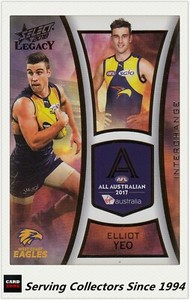 2018 Select AFL Legacy All Australia Team Card AA20 Elliot Yeo (West Coast)