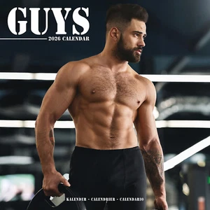 Guys 2026 Calendar Male Glamour Gift Wall 15% OFF MULTI ORDERS - Picture 1 of 8
