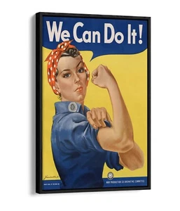 ROSIE THE RIMETER, PODEMOS HACERLO - EFECTO FLOTANTE LONA ARTE DE PARED IMPRESIÓN FOTO - AZUL - Imagen 1 de 12