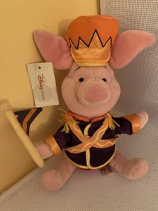 Disney Store Winnie The Pooh Piglet Christmas Ornament Soft Plush Beanie + Tag - Picture 1 of 2