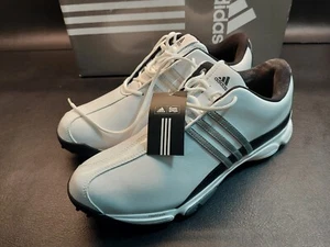 Adidas White/Grey/Black Traxion Lite AT Golf Shoes From 2009 Women's Size 9 Wide - Picture 1 of 8