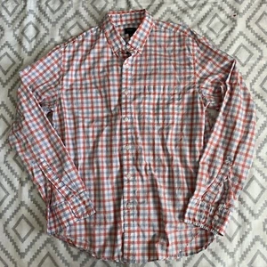 J. Crew Men's Gingham Check Lightweight Button Front Long Sleeve Casual Shirt L - Bild 1 von 4
