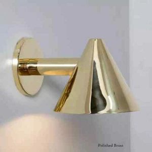 Aplique de pared de latón con cortinas de cono de luz única de diseño Stilnov... - Imagen 1 de 6