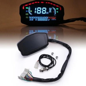 Universal Motorcycle LCD Digital Tachometer LED Speedometer Odometer GY-b - Picture 1 of 11
