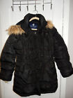 Rocawear Classic long manteau tampon noir avec capuche fausse fourrure, Large