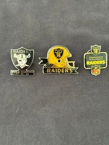 Raiders Pin Lot #2 - 3 Pins - 1980s - Picture 1 of 5