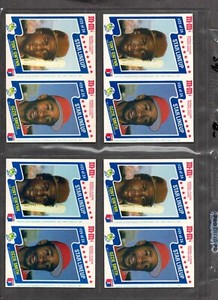 Lot (4) 1987 M&M's Star Lineup Panels #23 24 Tony Gwynn Ozzie Smith (S41) TPD34