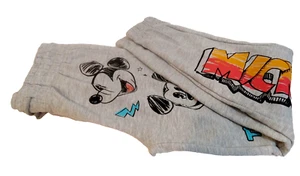 Disney Mickey Mouse Jogging Pant Girls XS Gray Orange Design Embroidery Elastic - Picture 1 of 13