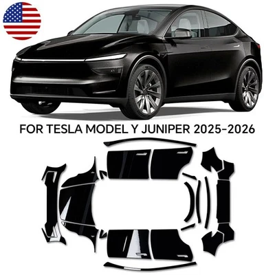 Tesla Model Y 2025 PreCut Paint Protection Film Piano Black Wrap Color Change - Image 1 of 4
