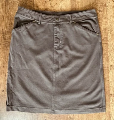 Falda elástica Sahalie marrón cintura elástica incorporada pantalones cortos deportivos medianos M Foto 1 de 3