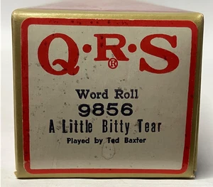 Rollo de palabras para piano QRS 9856 A Little Bitty Tear, interpretado por Ted Baxter - Imagen 1 de 4