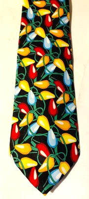 Corbata de corbata clásica de poli vintage con cuerdas de luz de Navidad para hombre adicción Foto 1 de 4