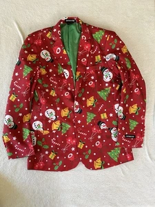 Suitmeister Christmas Suit Jacket Party Ugly Sweater Holiday Size Medium Unisex - Picture 1 of 10