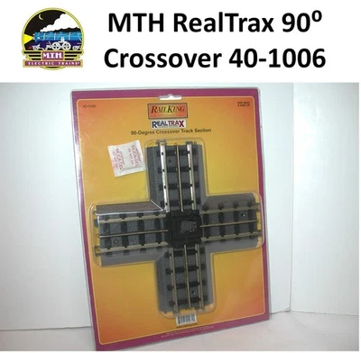 MTH RealTrax 90⁰ Crossover 40-1006 W/Packaging Solid Rail - Image 1 of 4