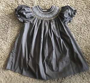 Rosalina Collection Gray Smocked Dress 12 Months - Picture 1 of 7