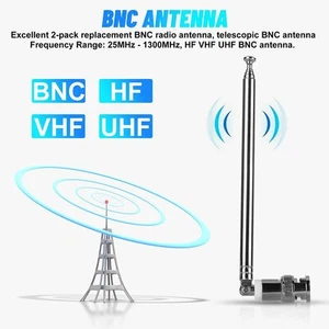 Praktisch Teleskopantenne Funkscanner VHF BNC -Anschluss Digitaler Desktop - Bild 1 von 12
