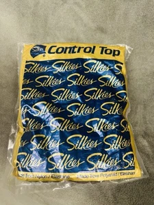 Pantimedias Silkies Control Top 070206 Medianas - Negras, Apenas Negras Nuevas de Lote Antiguo - Imagen 1 de 6