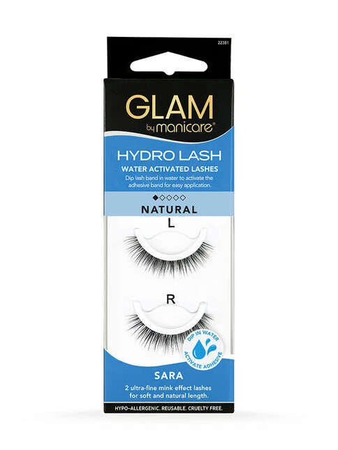 3x Manicare Glam Hydro Lash Natural Sara Reusable *Cruelty Free *Hypo-Allergenic - Image 1 of 1
