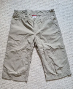 The North Face Women Nylon Beige Shorts Zip Pocket Stow Pocket Hiking - Picture 1 of 12