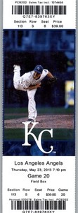 Los Angeles Angels vs Kansas City Royals 5/23/2013 Ticket  ALBERT PUJOLS HR #483
